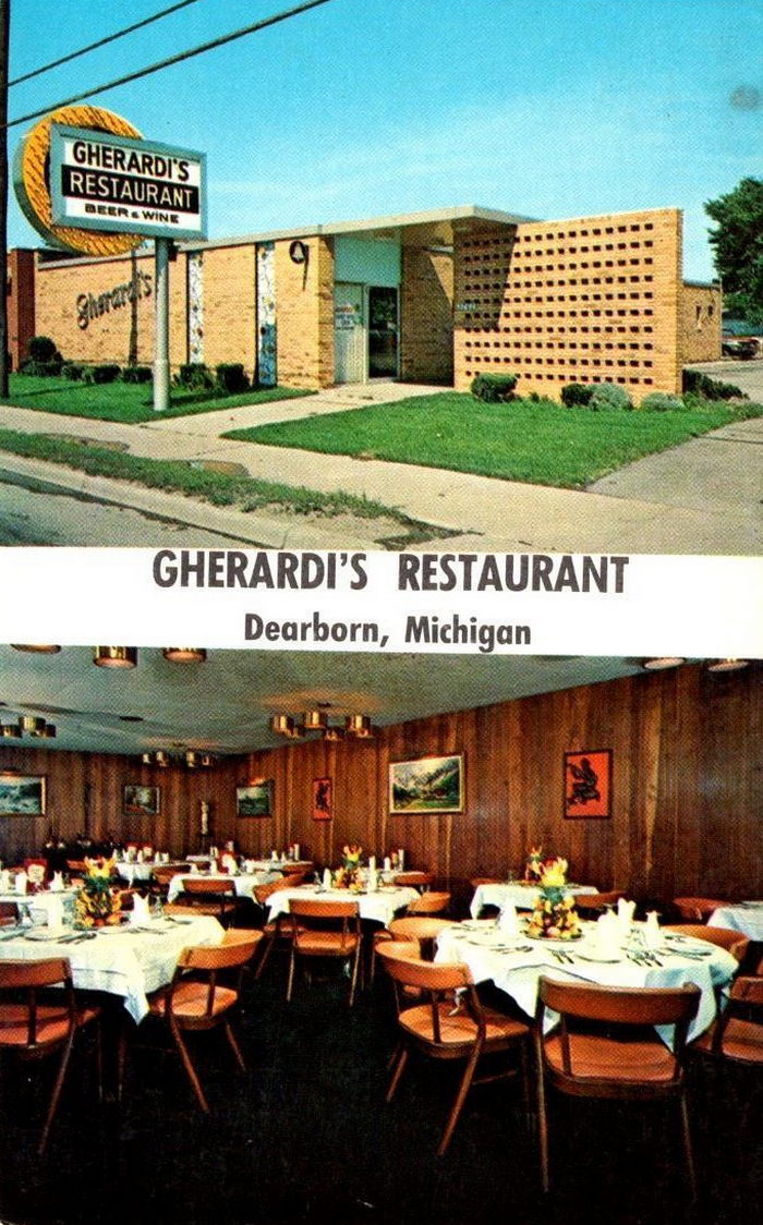 Gherardis Restaurant - Vintage Postcard (newer photo)
